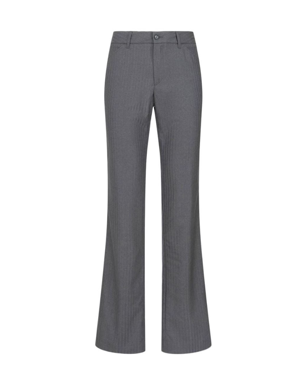 Etro Gray Straight Leg Tailored Pants for men