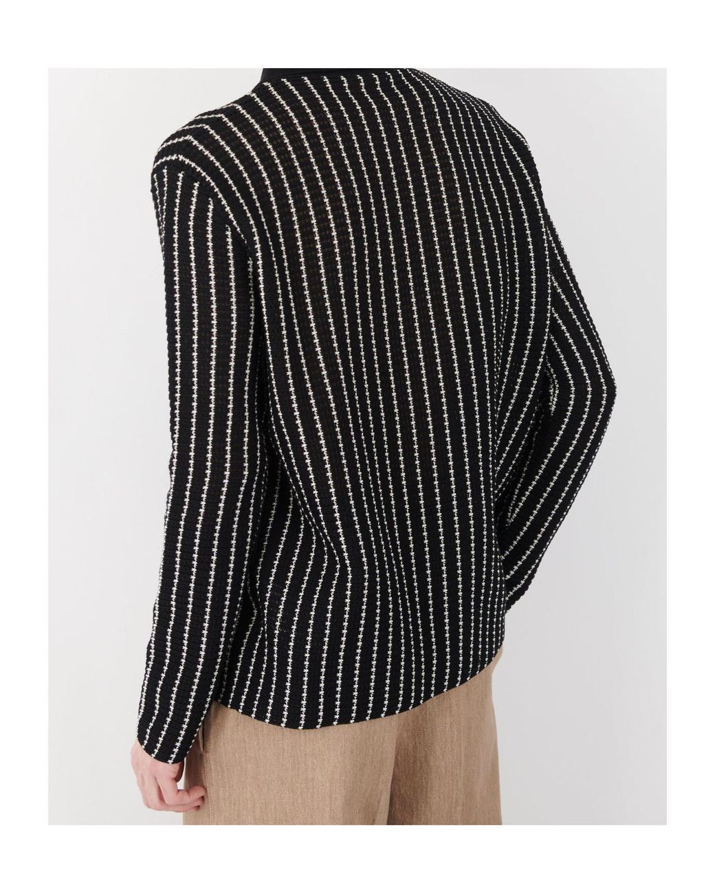Jil Sander Black Crochet Knitted Cardigan for men