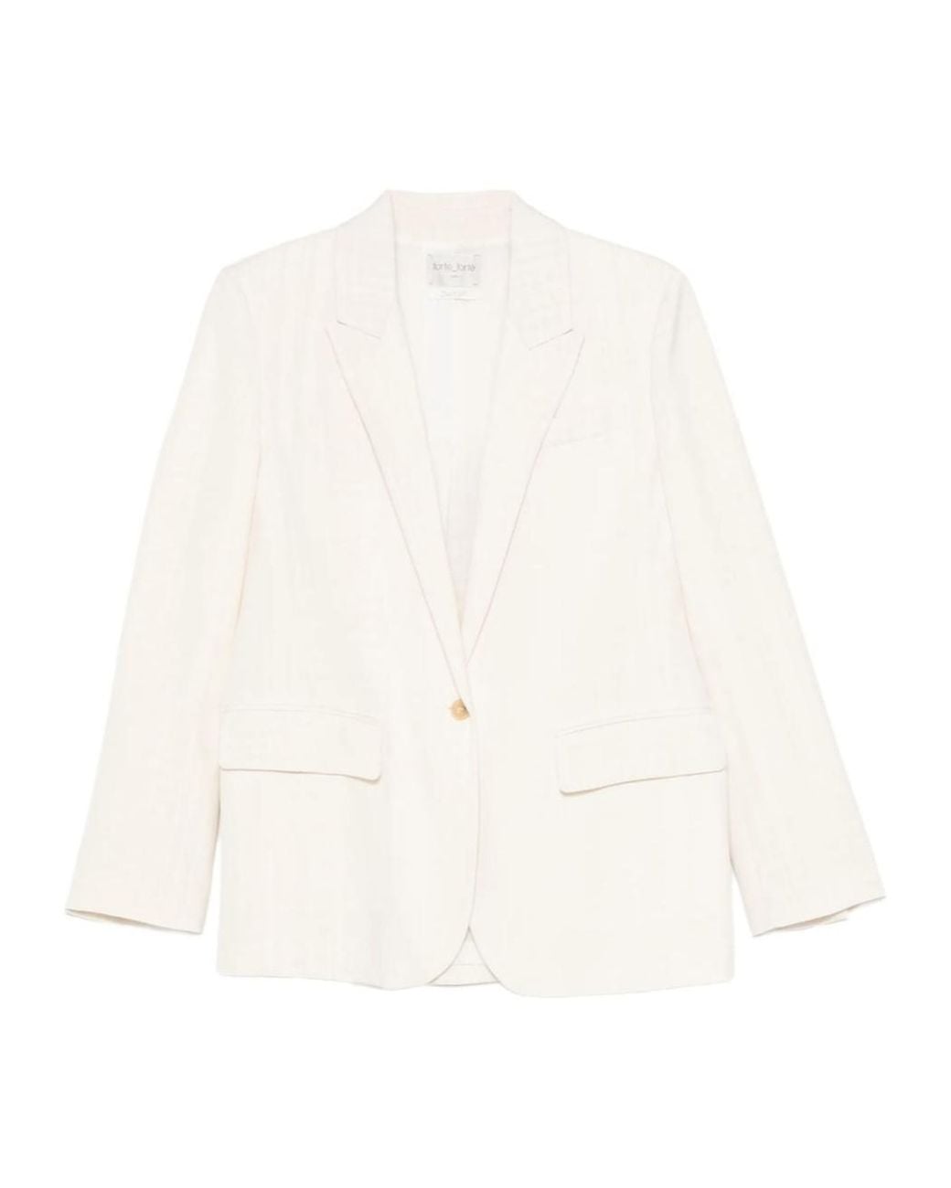 Forte_forte White Lapel Suit Jacket
