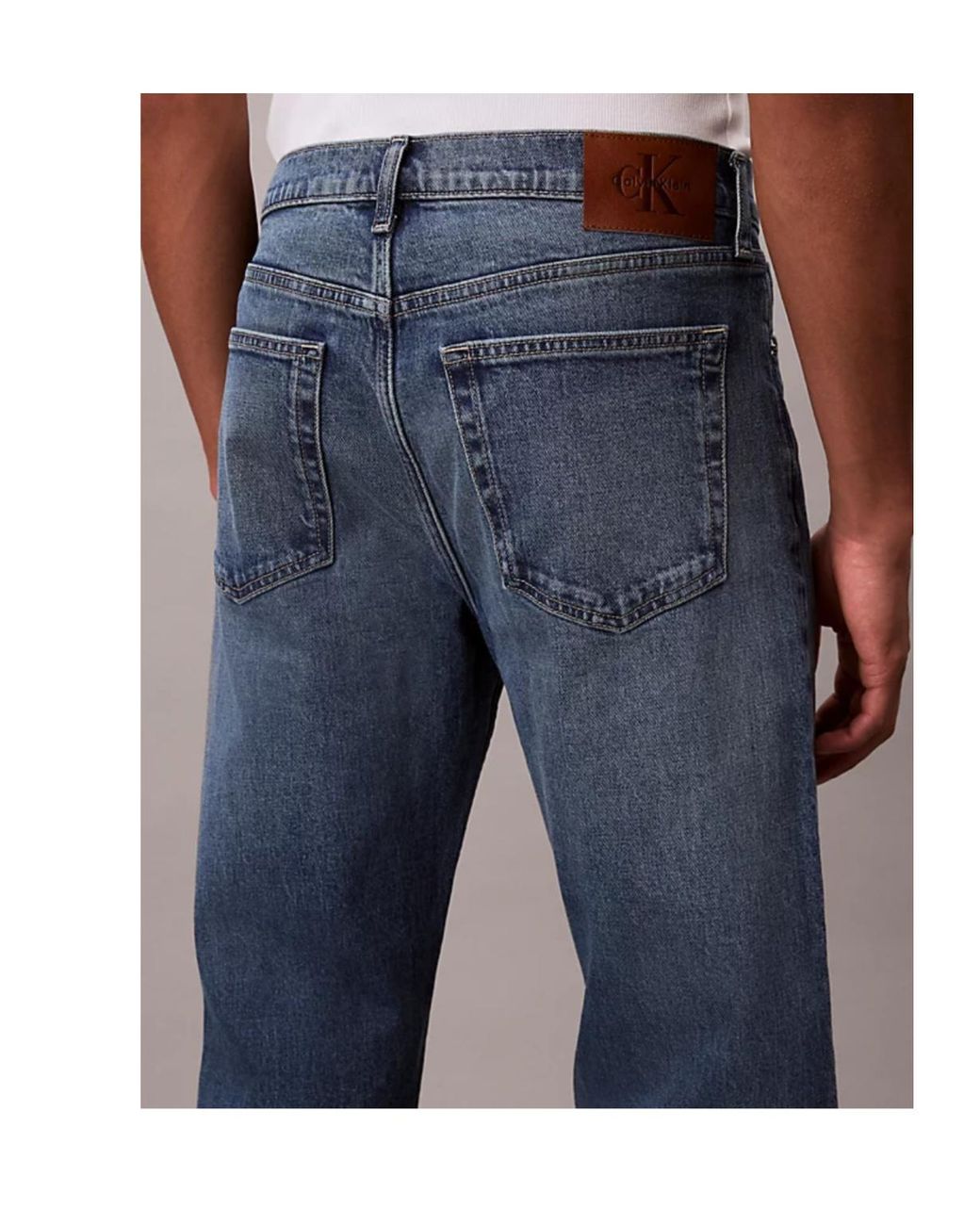 Calvin Klein Blue Standard Straight Jeans for men