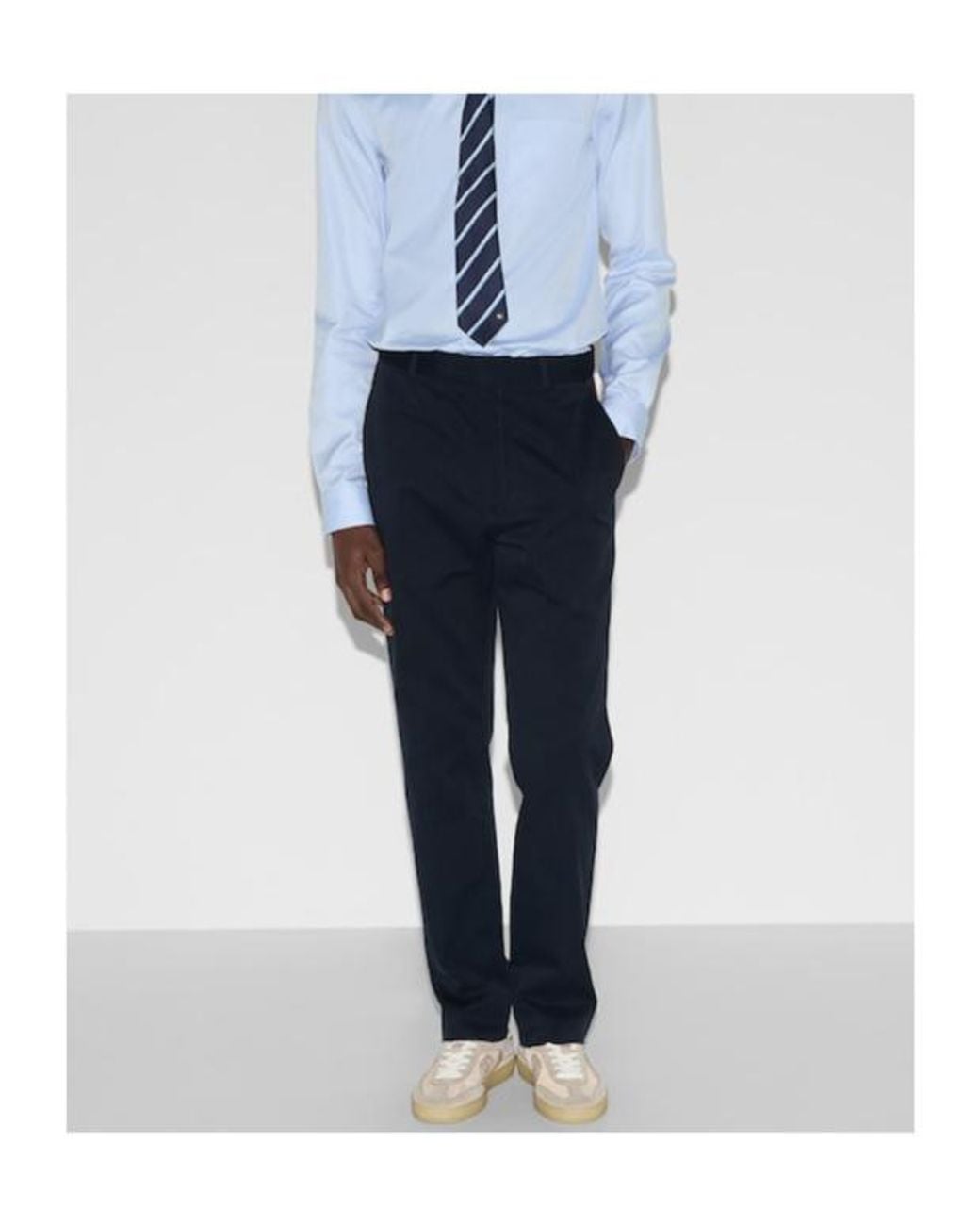 Gucci Blue Logo Detailed Straight-Leg Pants for men