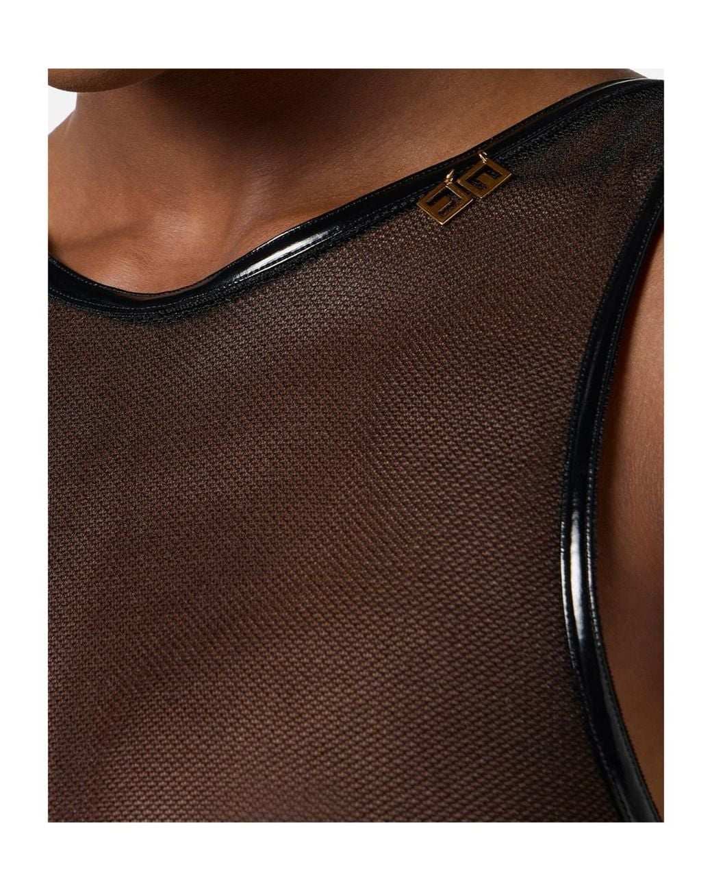 Elisabetta Franchi Gray Sleeveless Bodysuit