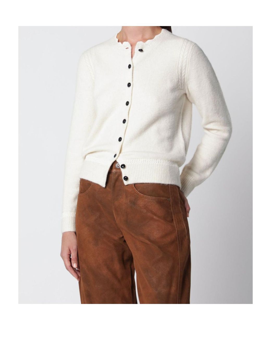 Isabel Marant Natural Étoile Naia Button-Up Cardigan