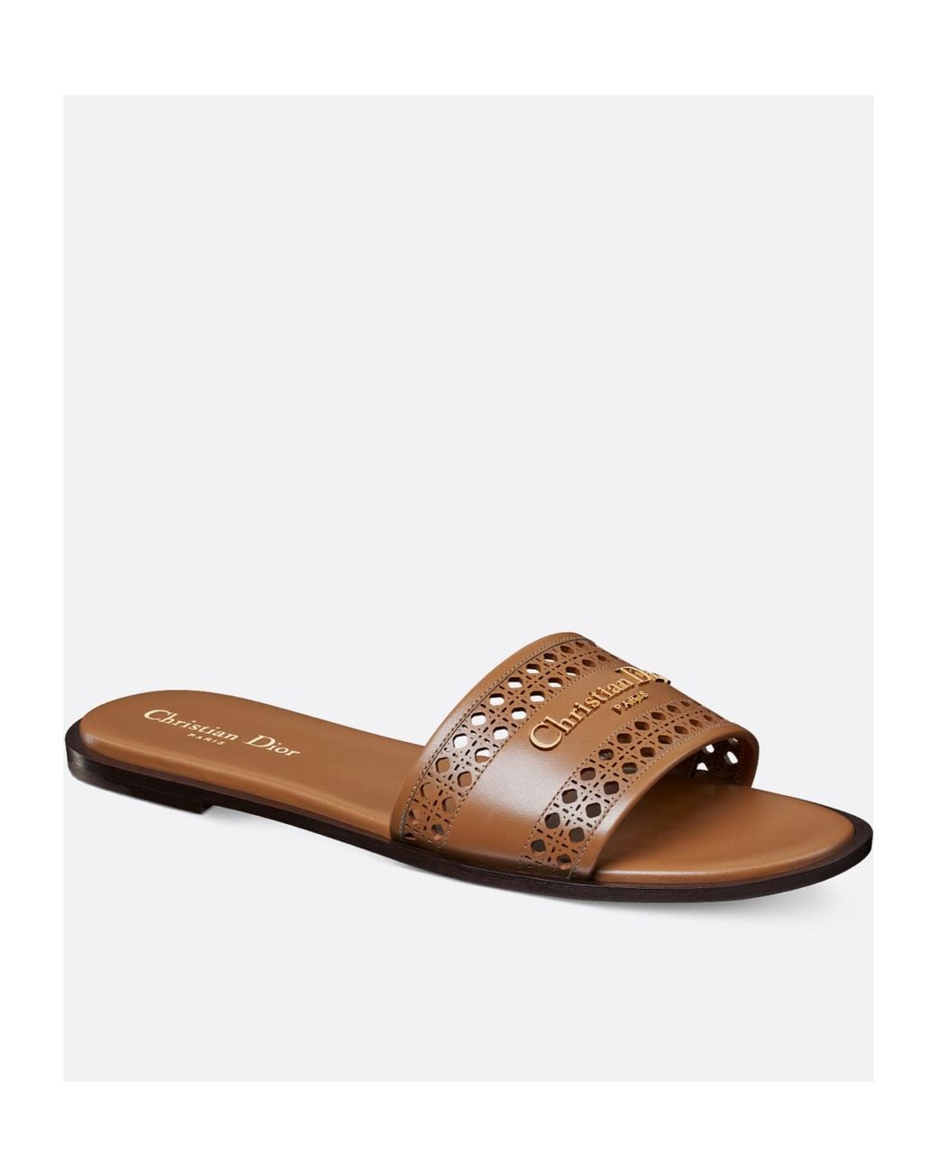 Dior Brown Christian D-Lane Slip-On Slides