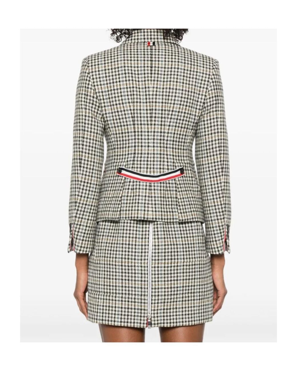 Thom Browne Gray Gunclub-Check Jacket