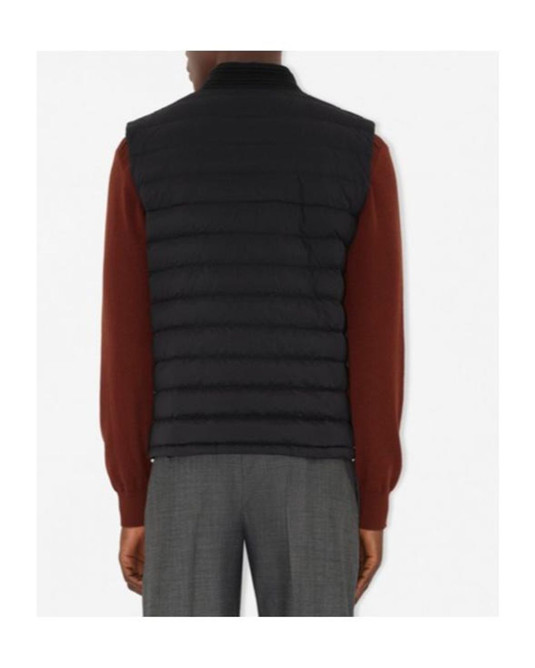 Burberry Black Logo Patch Quilted Puffer Gilet for men
