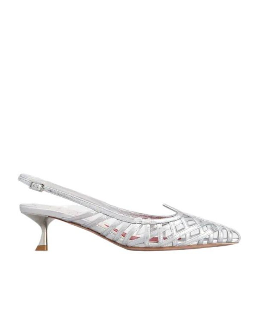 Roger Vivier White Multistrap Slingback Pumps