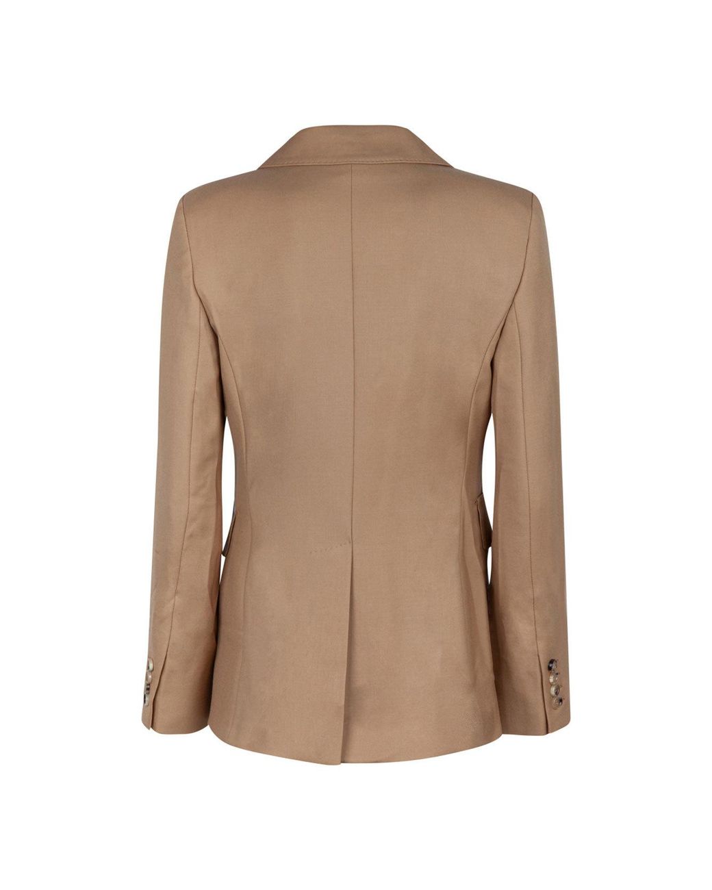 Max Mara Natural Sanna Double-Breasted Long-Sleeved Jacket