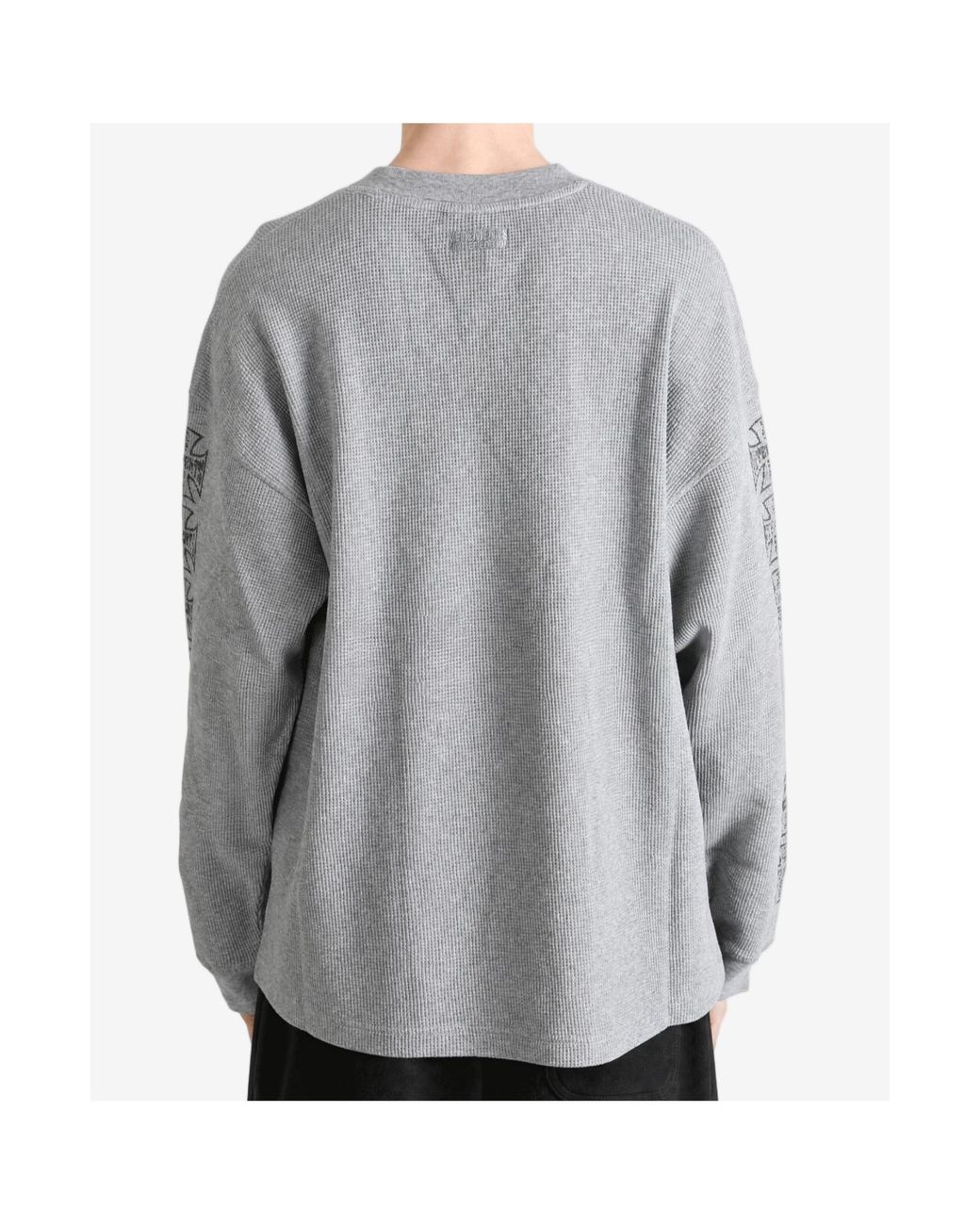 Vetements Gray Long-Sleeved Crewneck Sweatshirt for men
