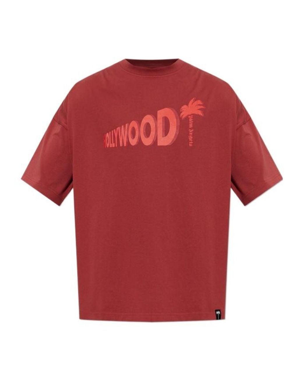 Palm Angels Red Short-Sleeved T-Shirt for men