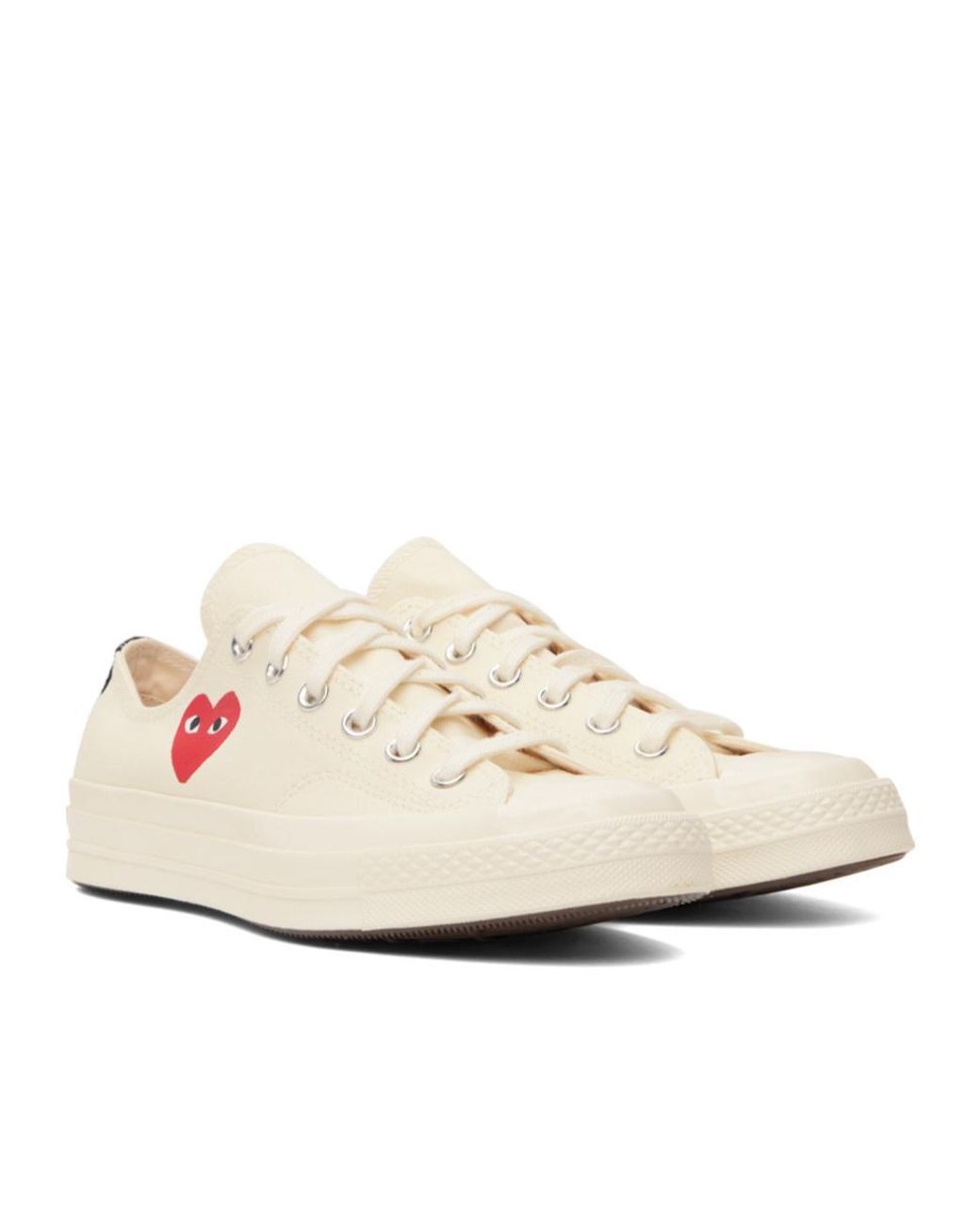 COMME DES GARÇONS PLAY Pink Round Toe Lace-Up Sneakers for men