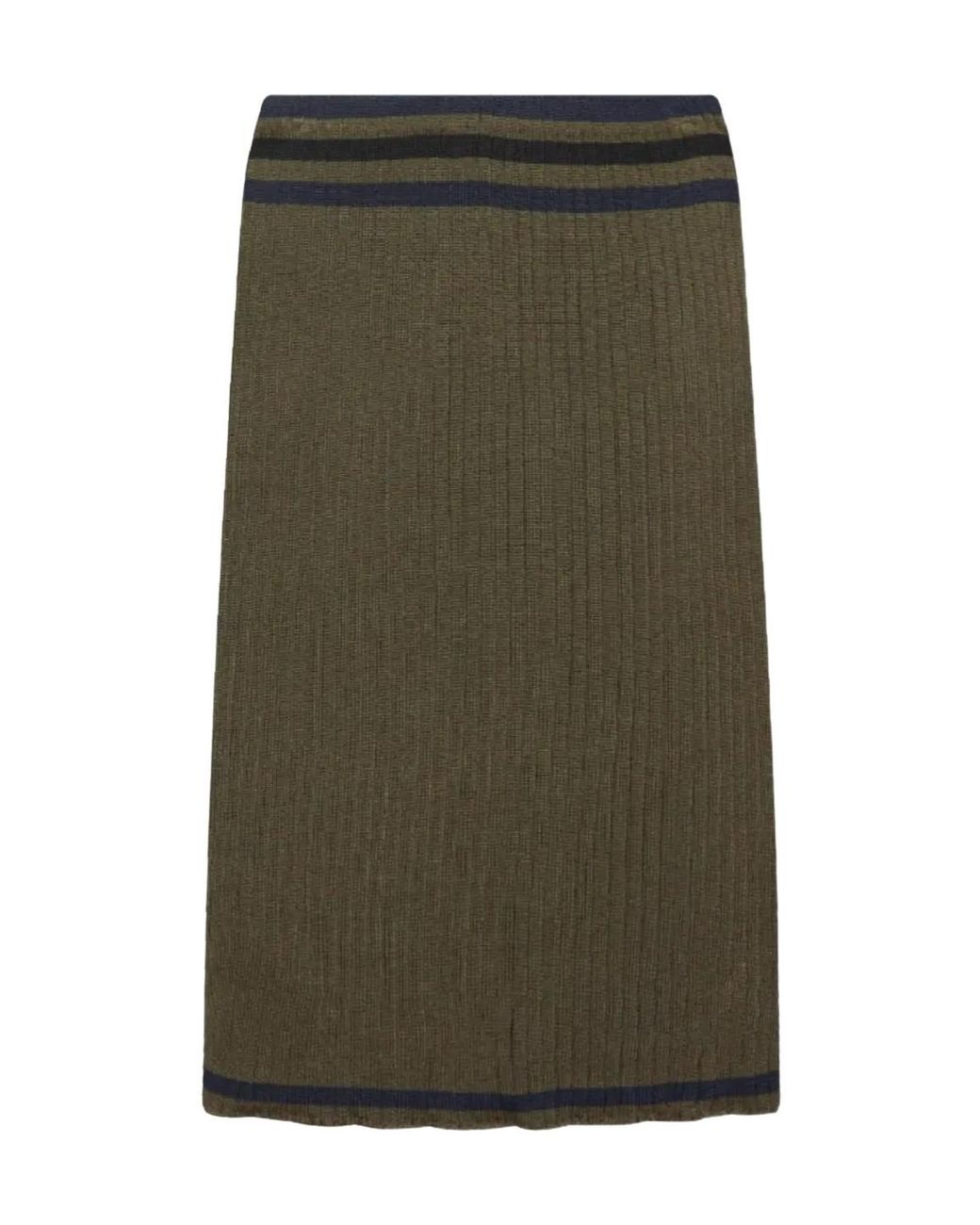 Prada Green Elastic Waist Skirt