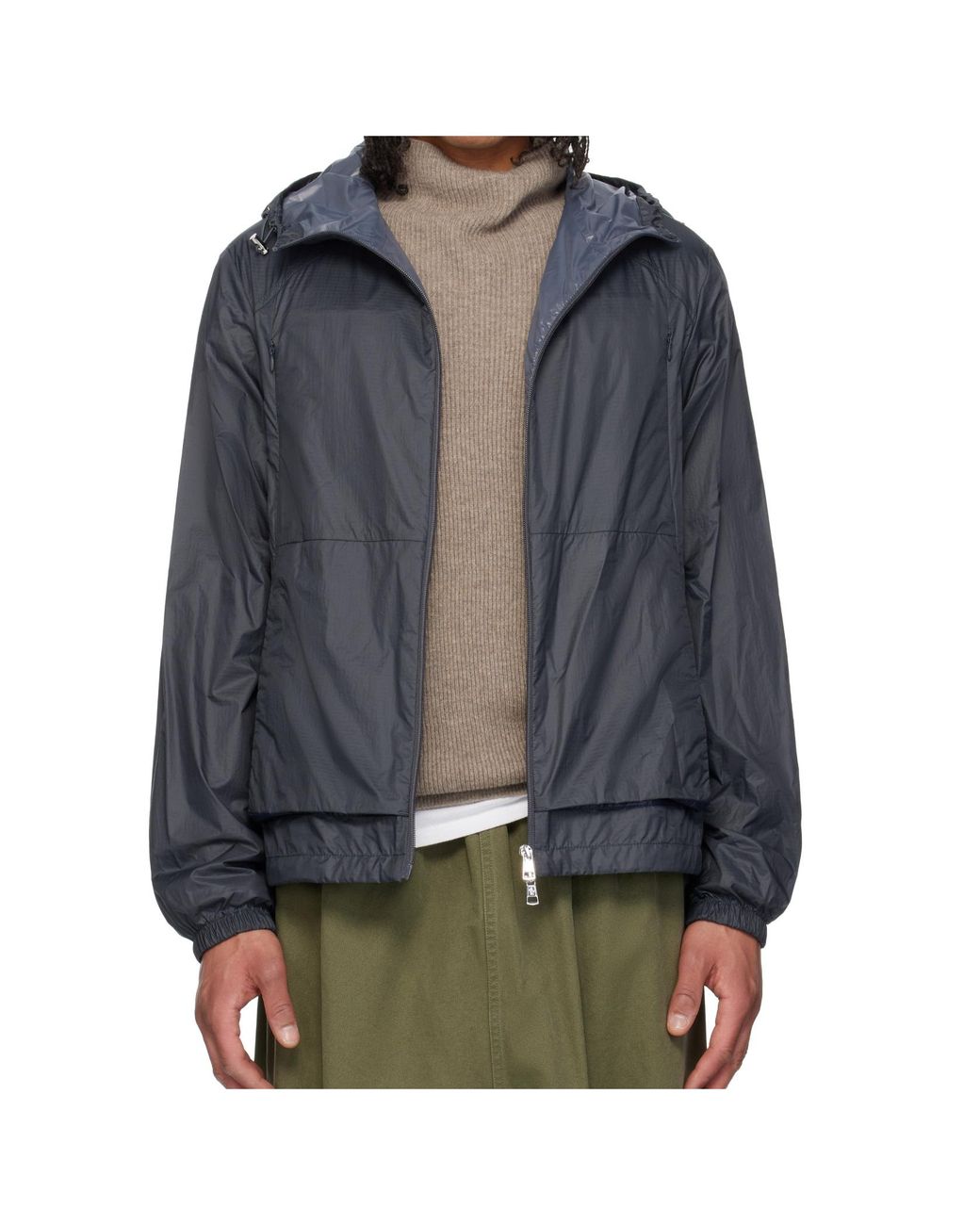Moncler Black Lamo Zip-Up Hooded Jacket for men