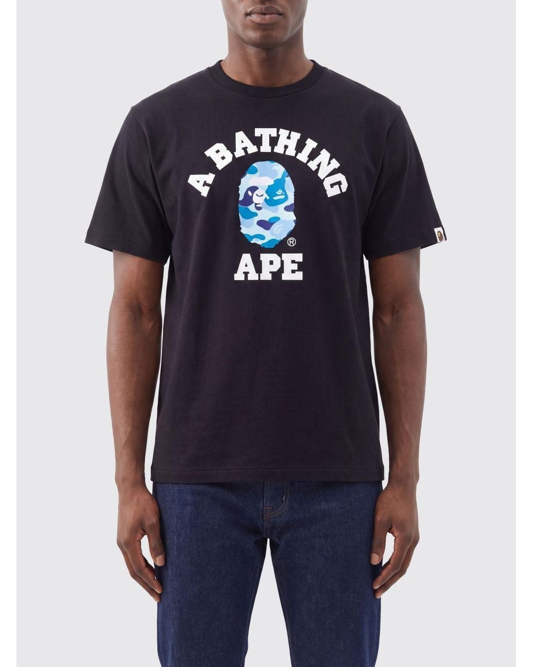 A Bathing Ape Black Slate Cotton Abc Camo Collage T-Shirt for men