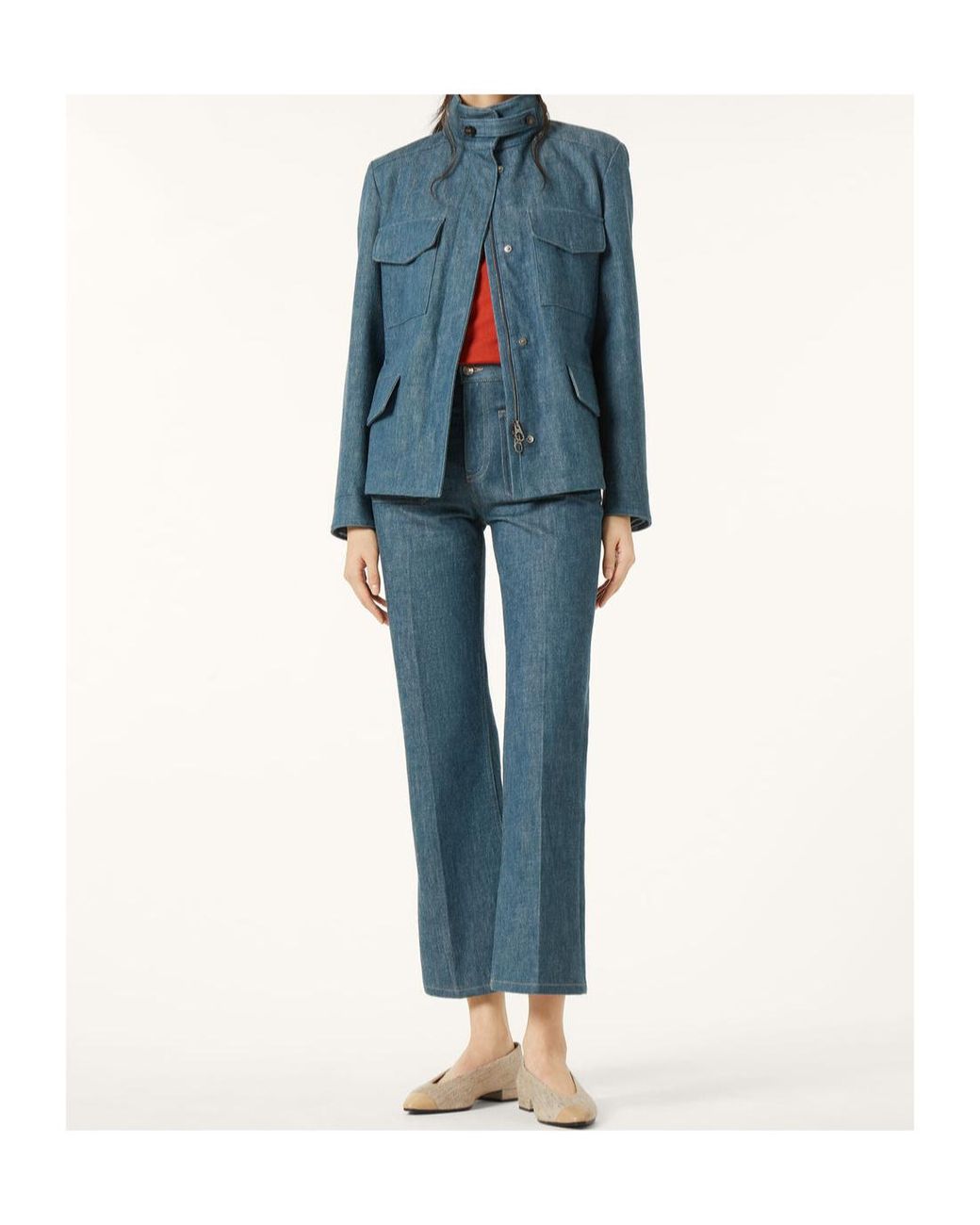 Loro Piana Blue Long-Sleeved Jacket