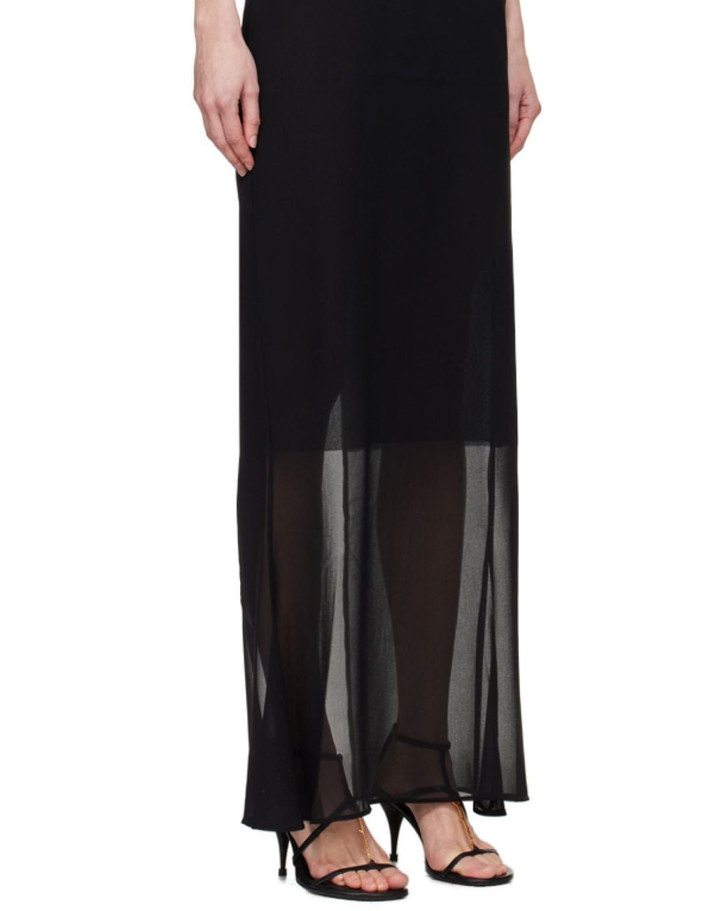 Jacquemus Black Long Sheer Dress