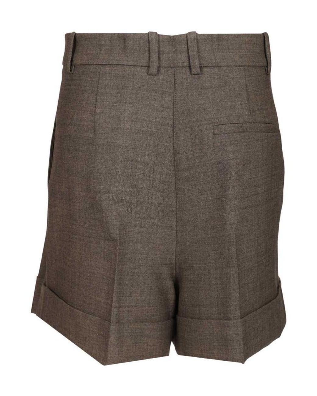 P.A.R.O.S.H. Gray Pleated Shorts