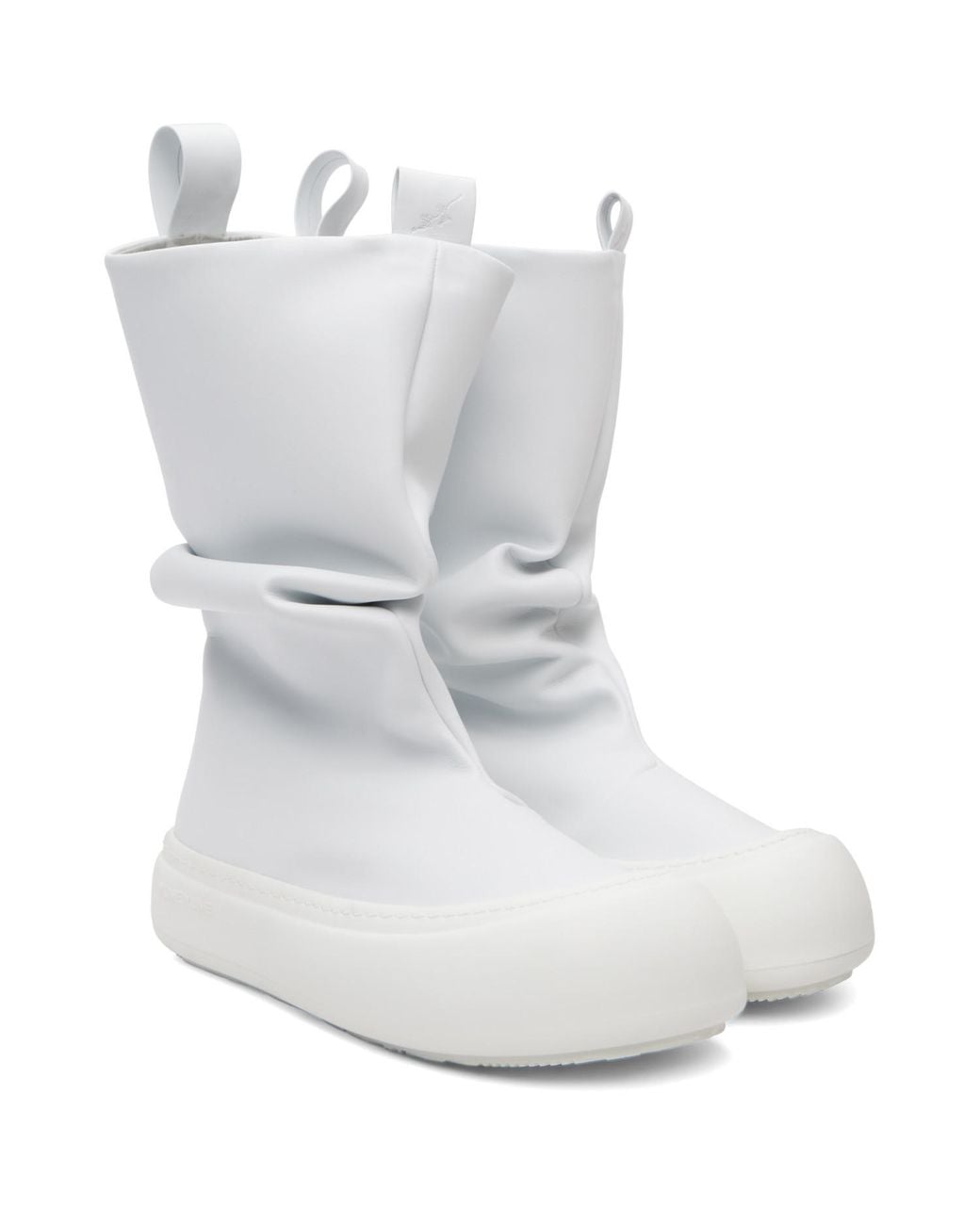 Yume Yume White Mid-Calf Chelsea Boots for men