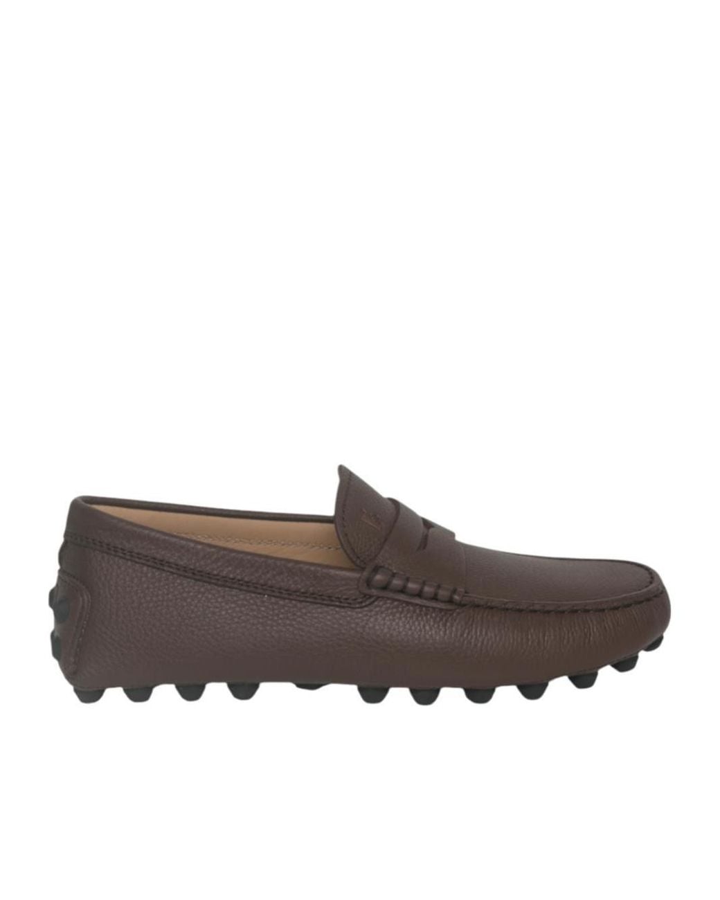 Tod's Brown Round Toe Driving Shoes for men