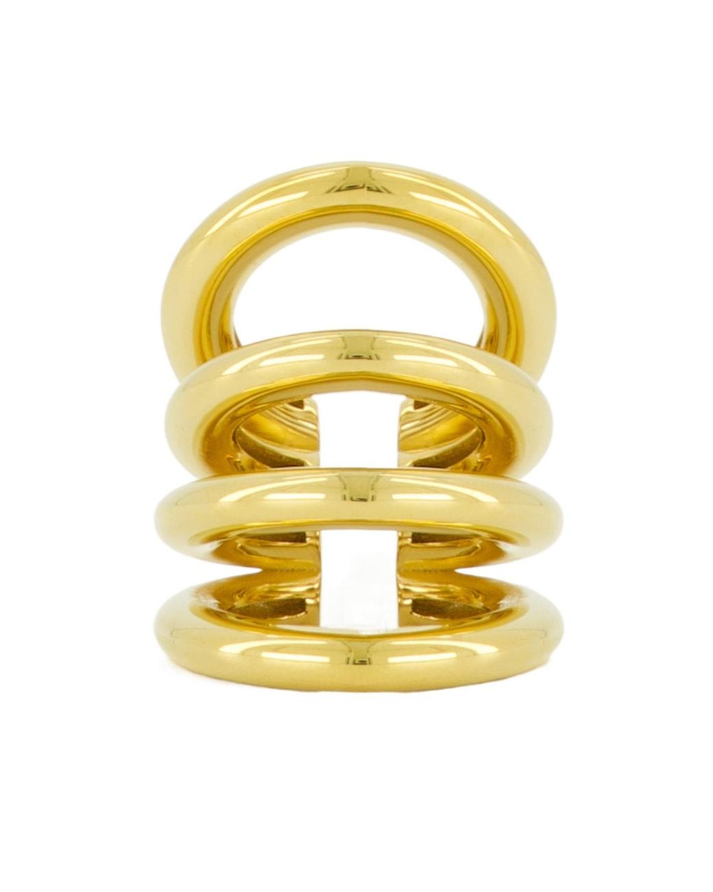 Rabanne Metallic Rabanne Punk Spiral Hoop Earrings