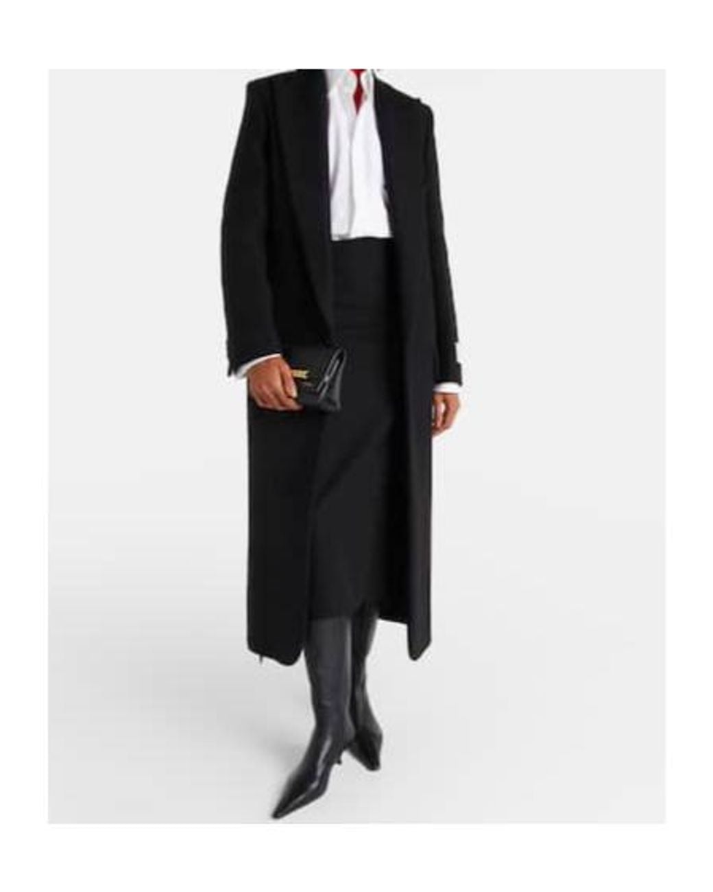 Victoria Beckham Black Pointy 45 Leather Knee-High Boots