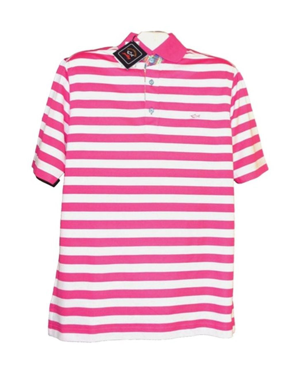 Paul & Shark Pink Pull-Down Short-Sleeved Polo Shirt for men