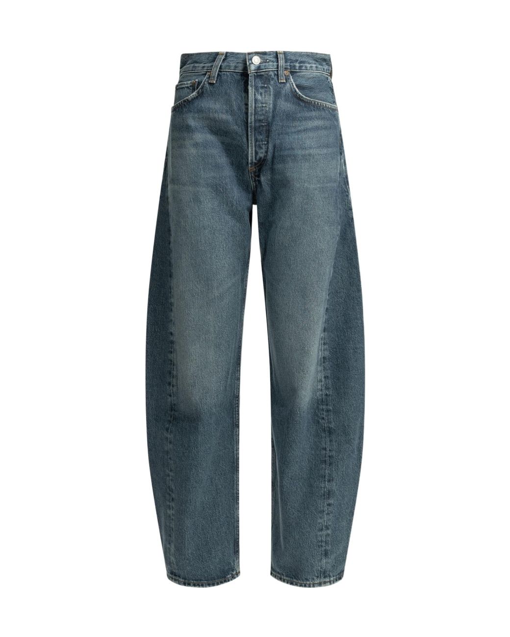 Agolde Blue Wide-Leg Jeans