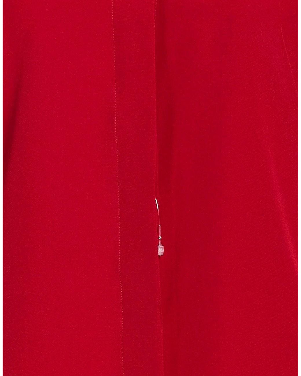 Max Mara Red Solid Color Long-Sleeve Shirt