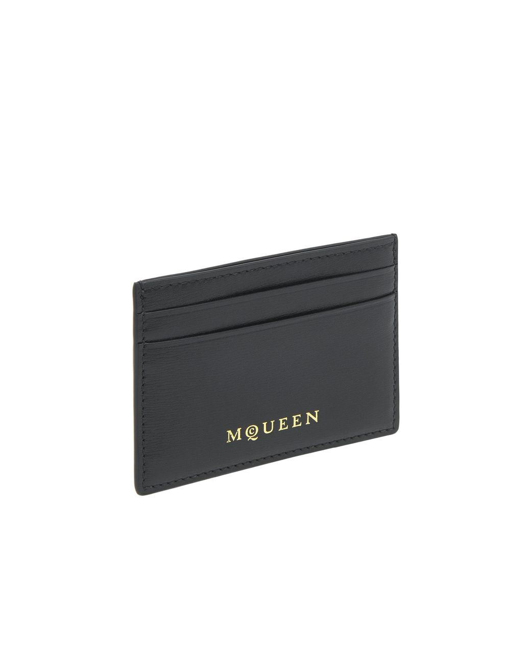 McQueen Black Logo Printed Card Holder