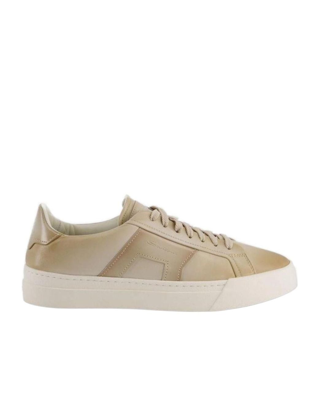 Santoni Brown Lace-Up Sneakers for men