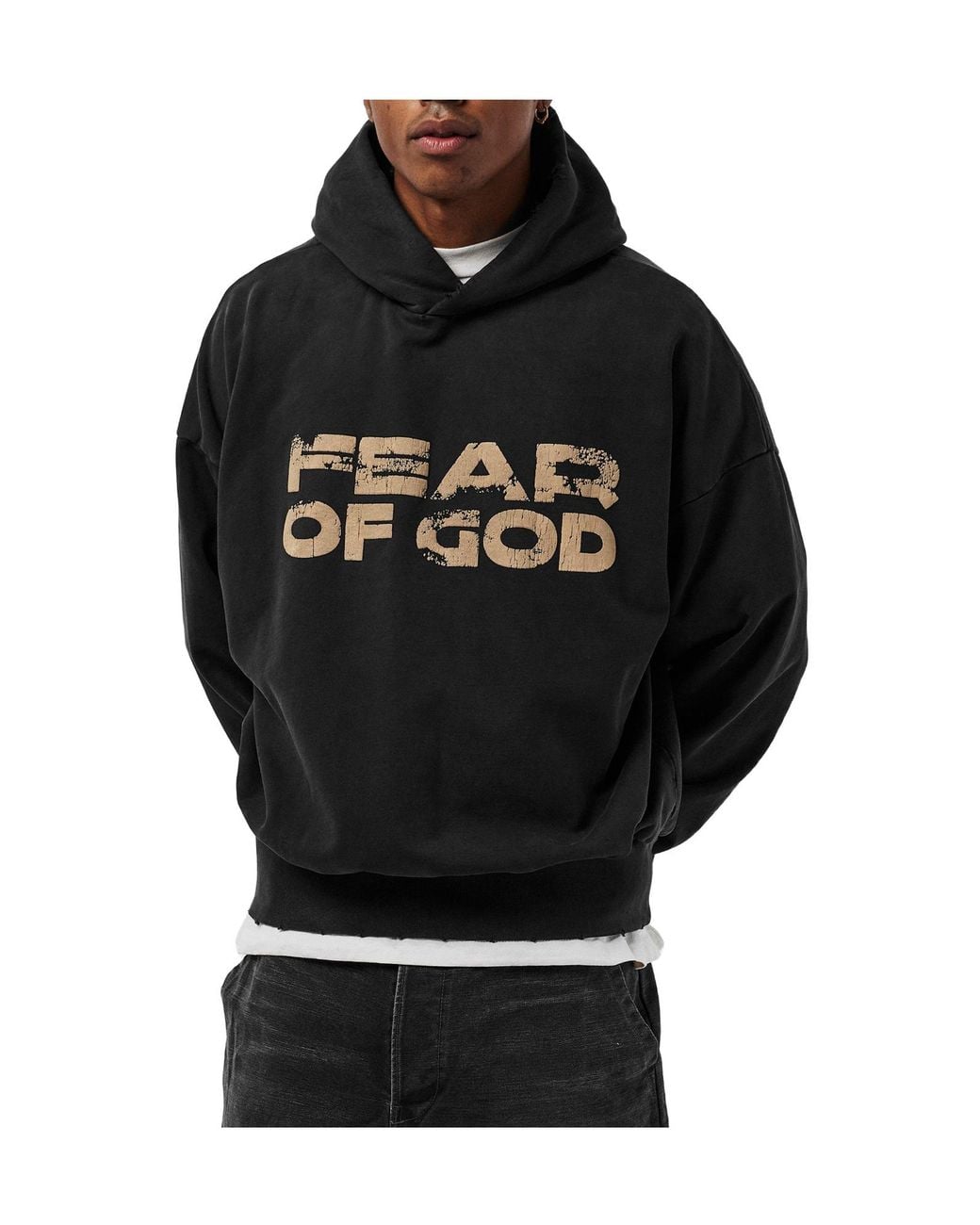 Fear Of God Gray Vintagewashed Pullover Hoodie for men