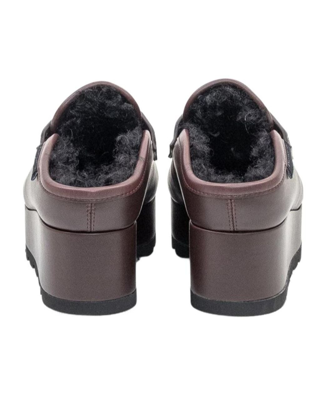 Stella McCartney Brown Logo Plaque Loafers