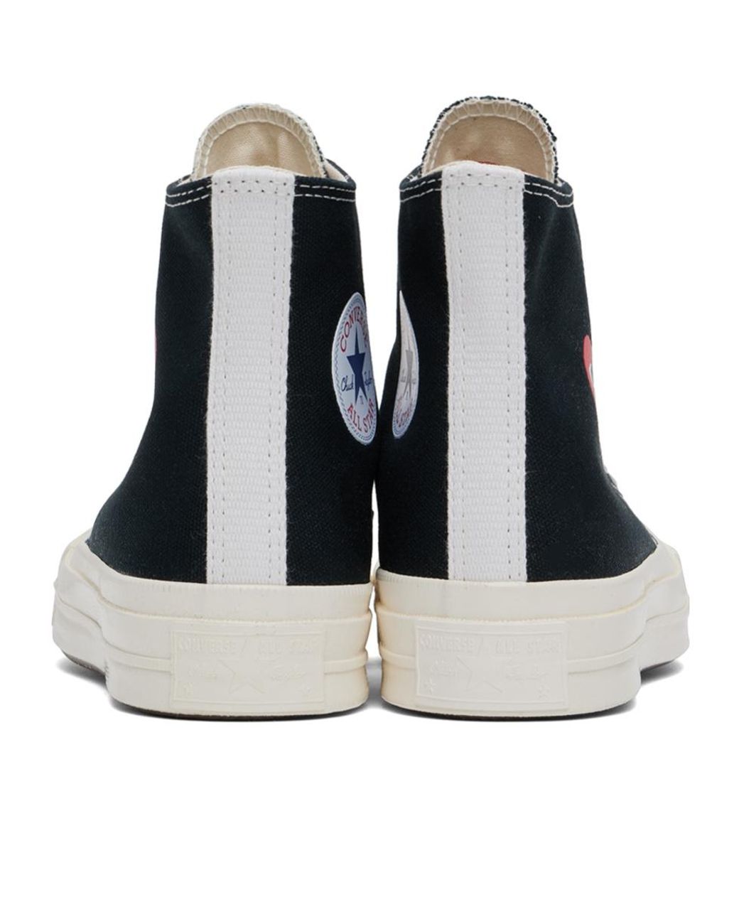 COMME DES GARÇONS PLAY Black Round Toe Lace-Up Sneakers