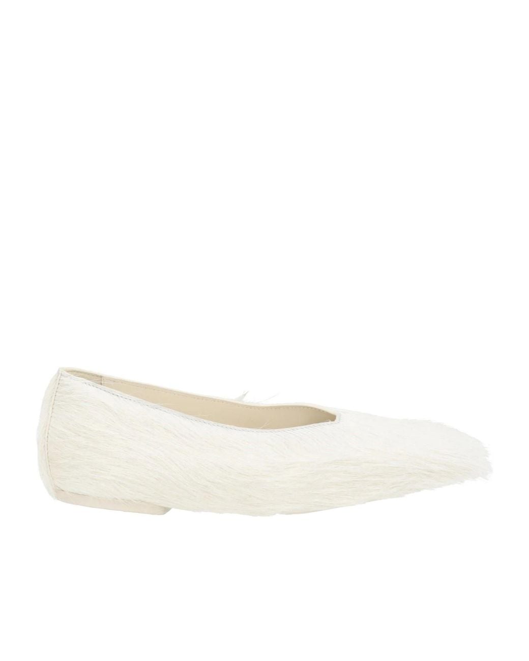 Rick Owens White Minimalist Ballet Flats