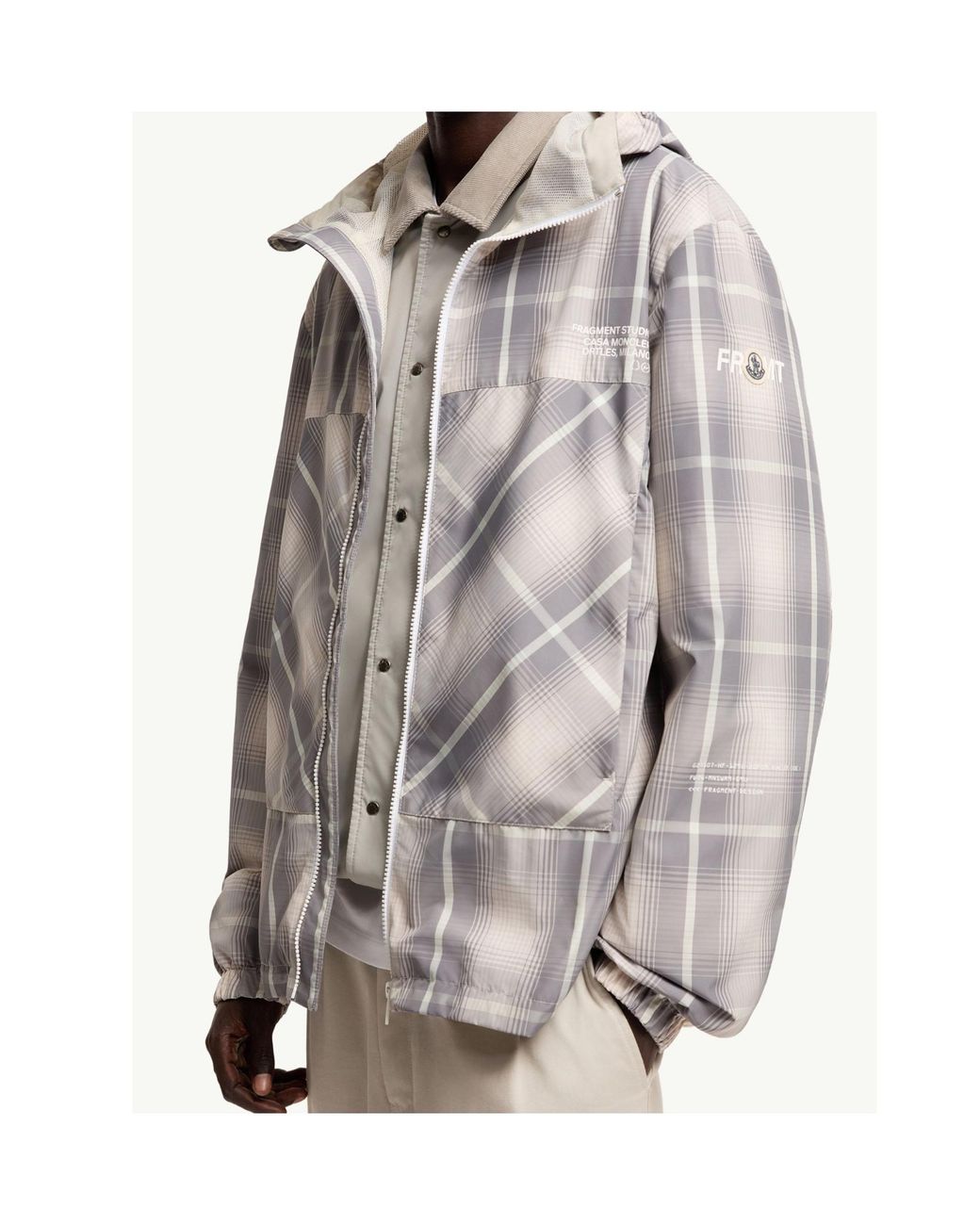 Moncler Gray X Fragment Jitsuyo Hooded Windbreaker for men