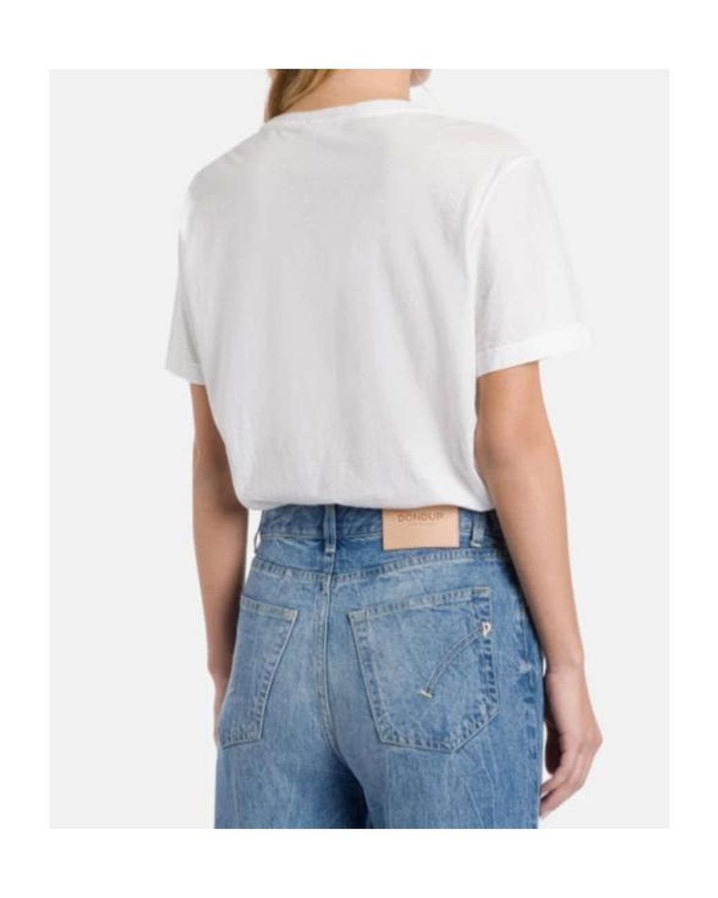 Dondup White Crew-Neck Jersey T-Shirt