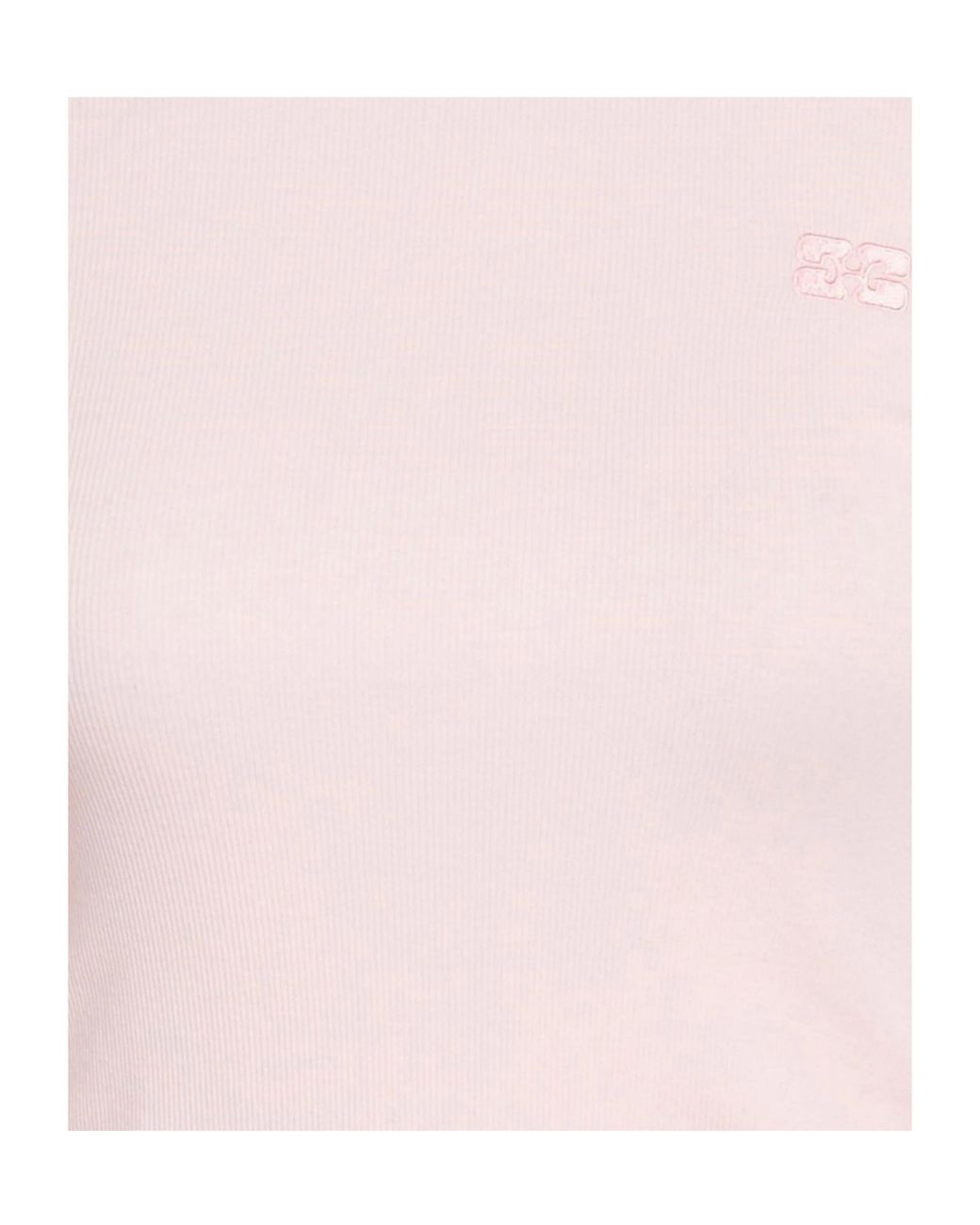 Ganni Pink T-Shirt Organic Cotton, Elastane