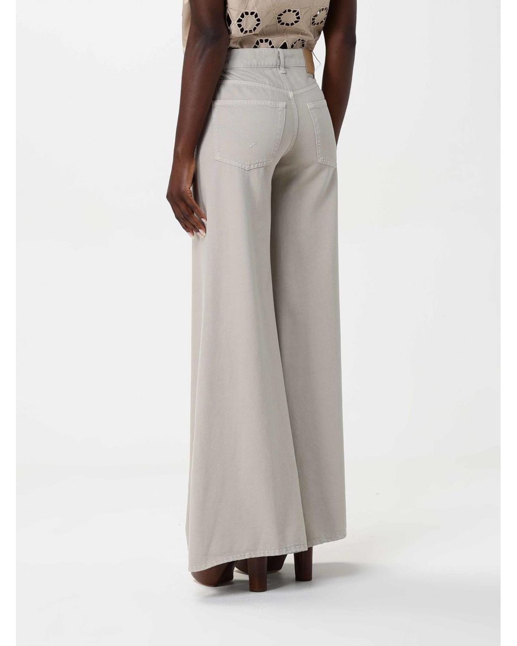 Dondup Gray Marlen Wide-Leg Jeans