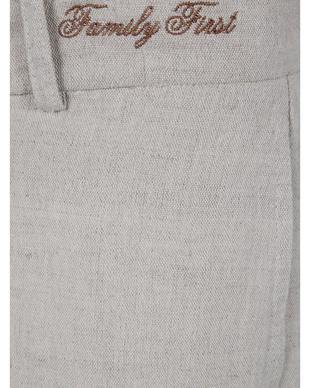 FAMILY FIRST Gray Logo-Embroidered Trousers for men