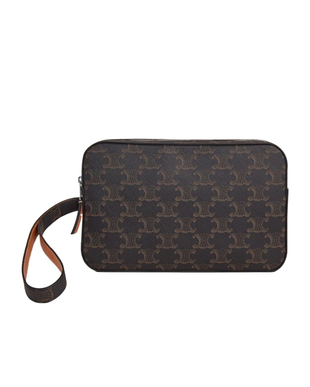 Céline Black Pouch With Strap for men