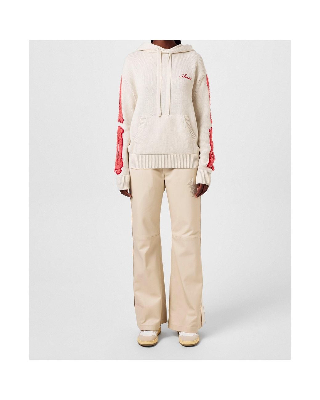 Amiri White Knitted Hoodie