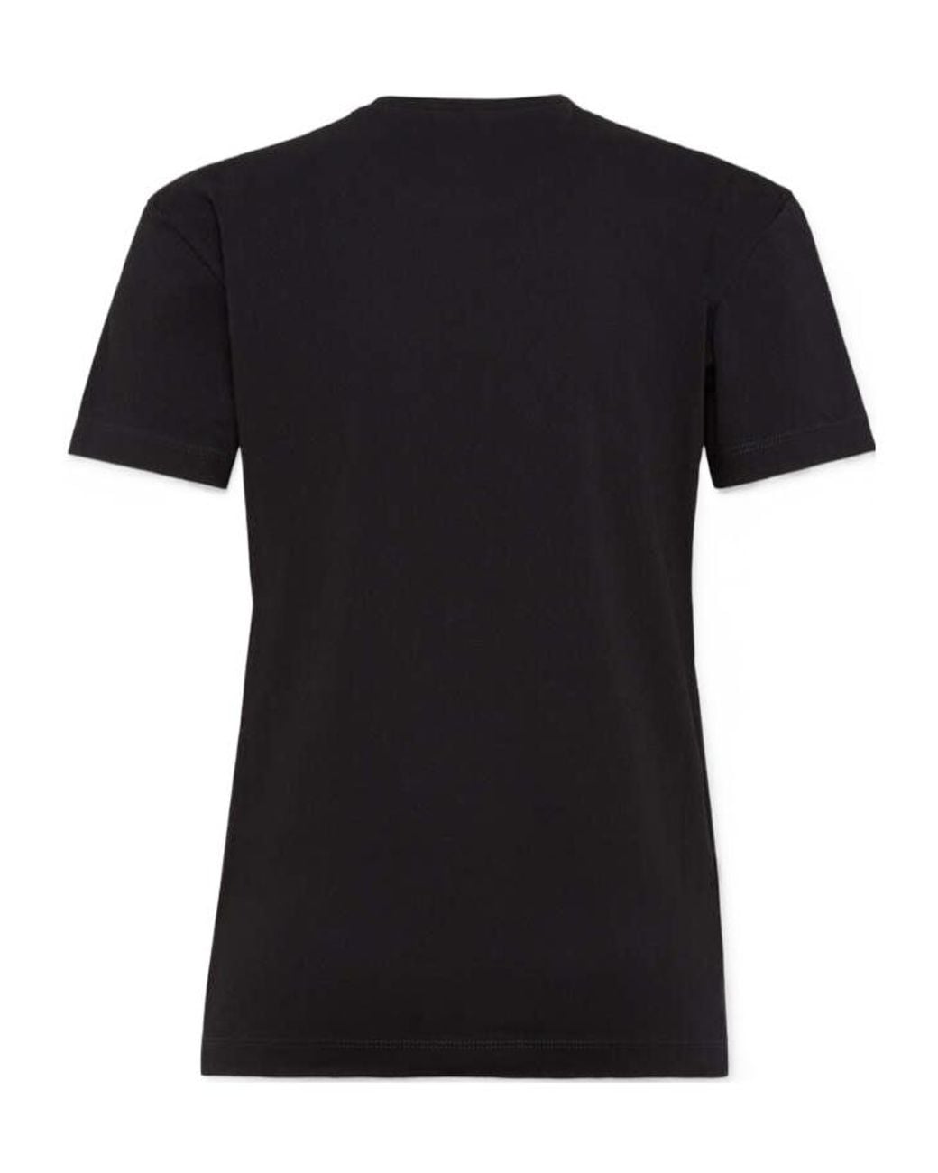 DSquared² Black Logo-Print Cotton T-Shirt