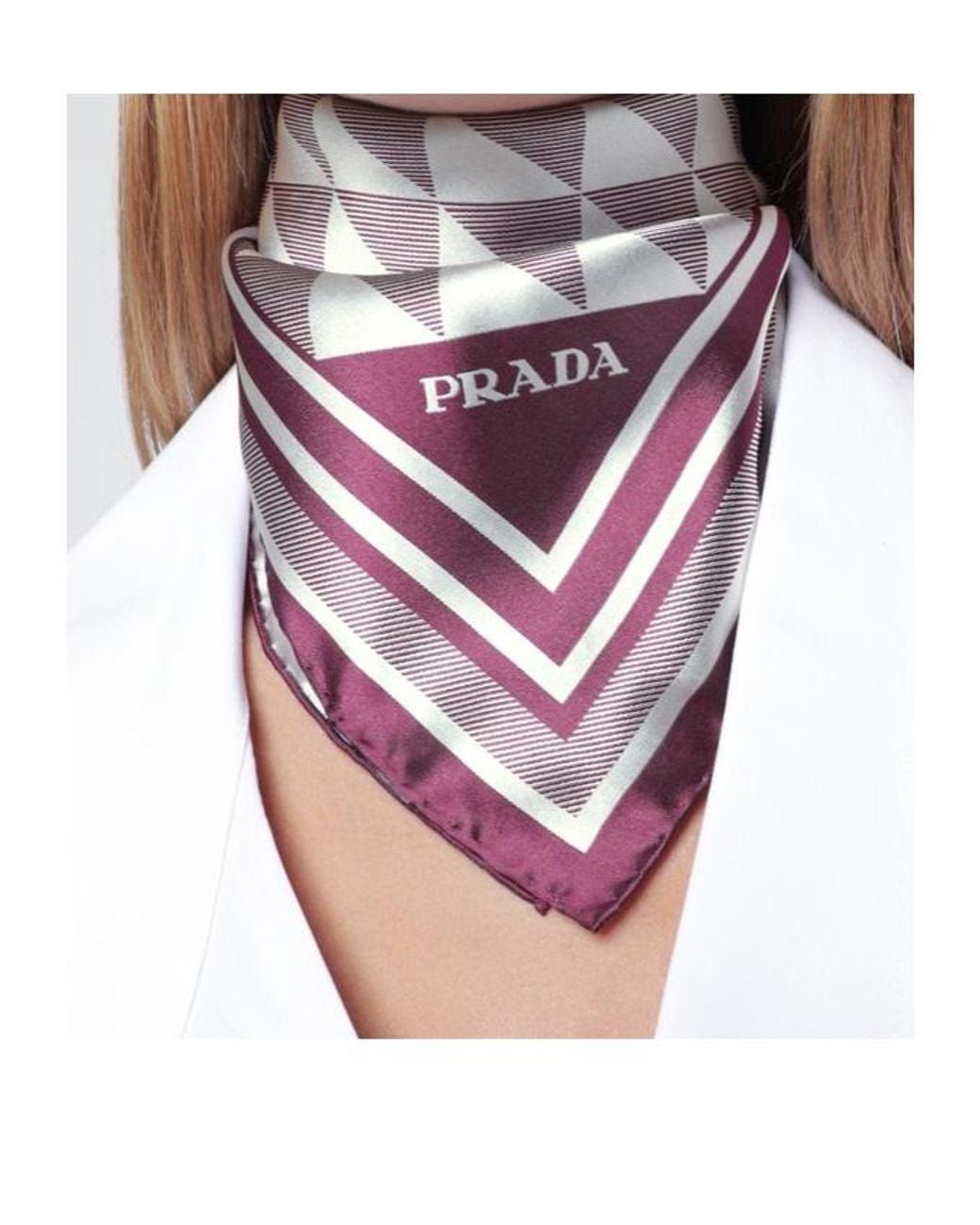 Prada Multicolor Pattern-Printed Foulard