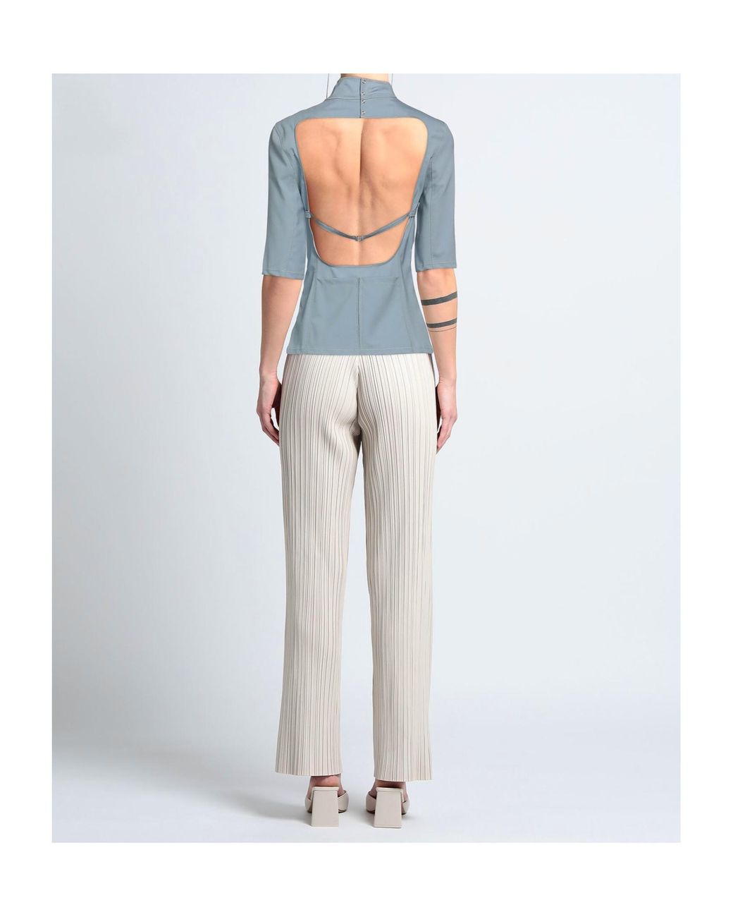 Jacquemus Blue Turtleneck Top