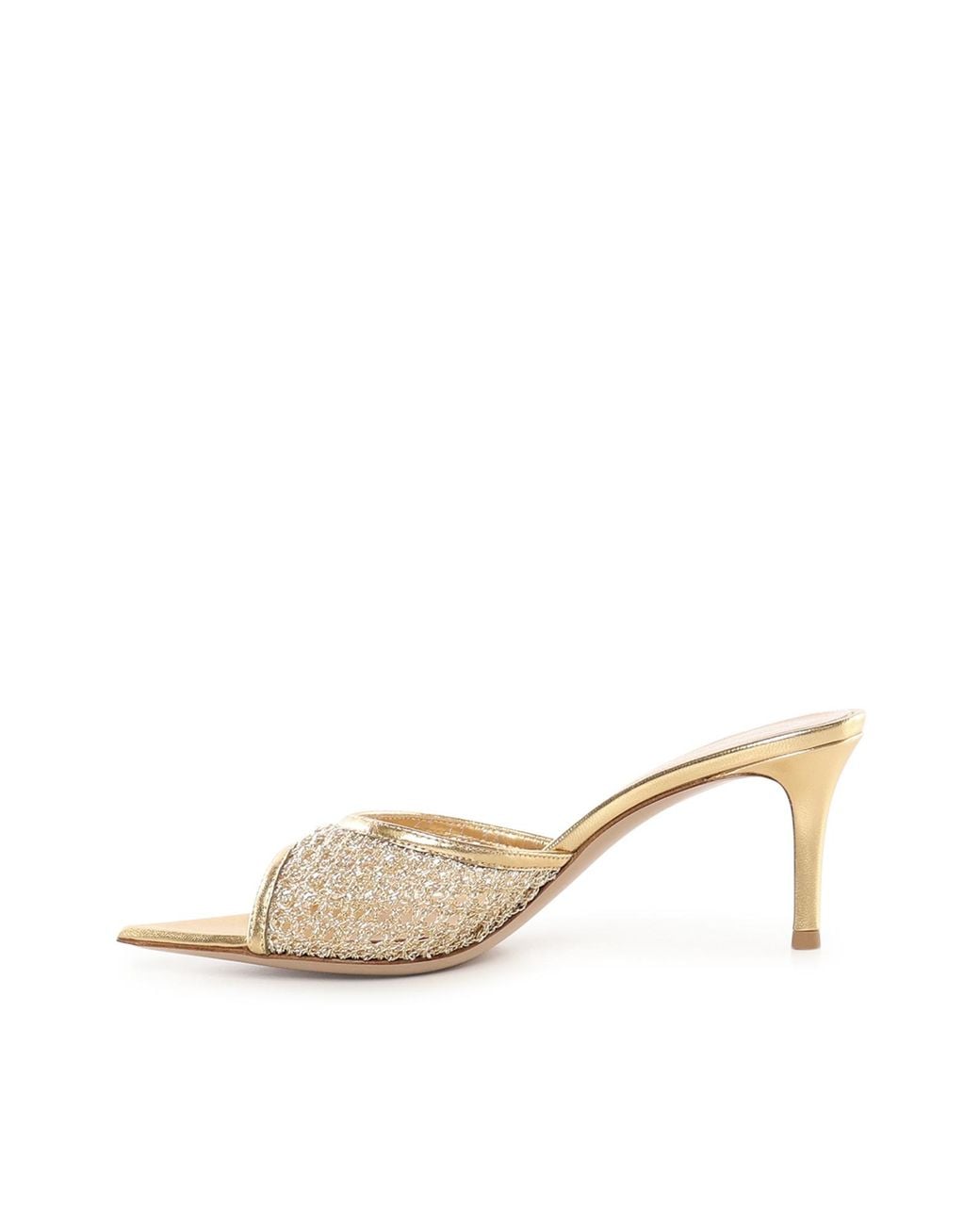 Gianvito Rossi Natural Sienna Heeled Mules