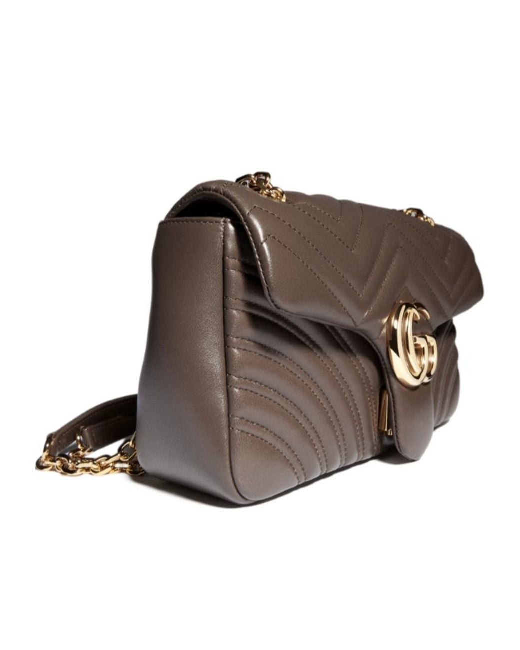 Gucci Brown Gg Marmont Medium Shoulder Bag