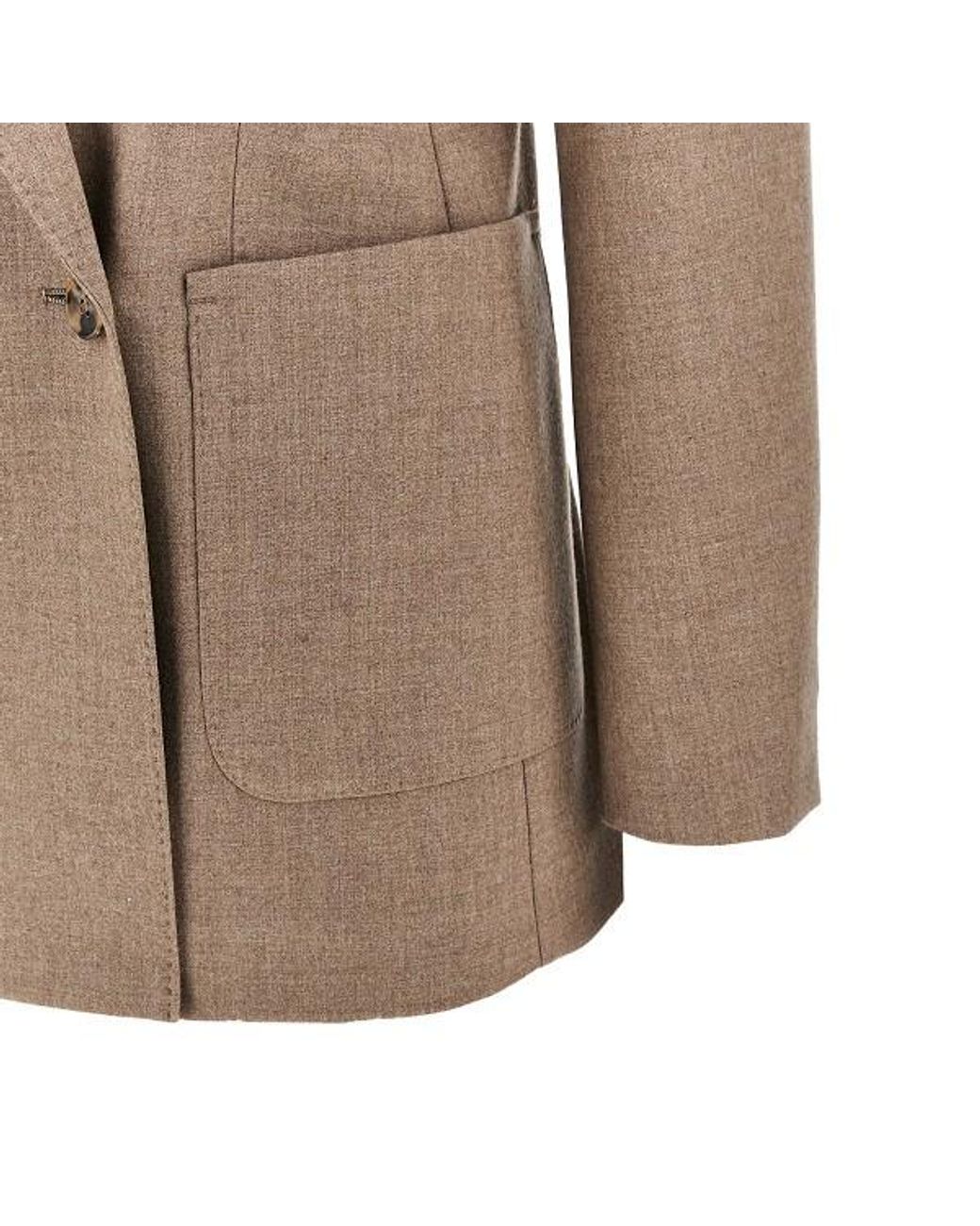Max Mara Brown Harald Double-Breasted Tailored Blazer
