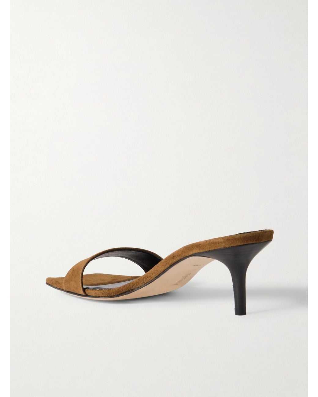 Aeyde Brown Minimalist Mules