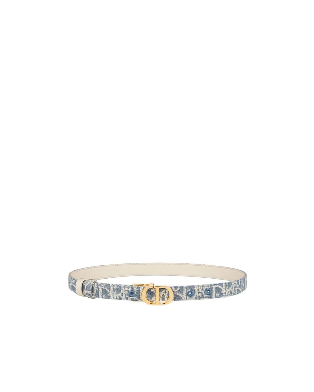 Dior White 30Montaigne Reversible Belt