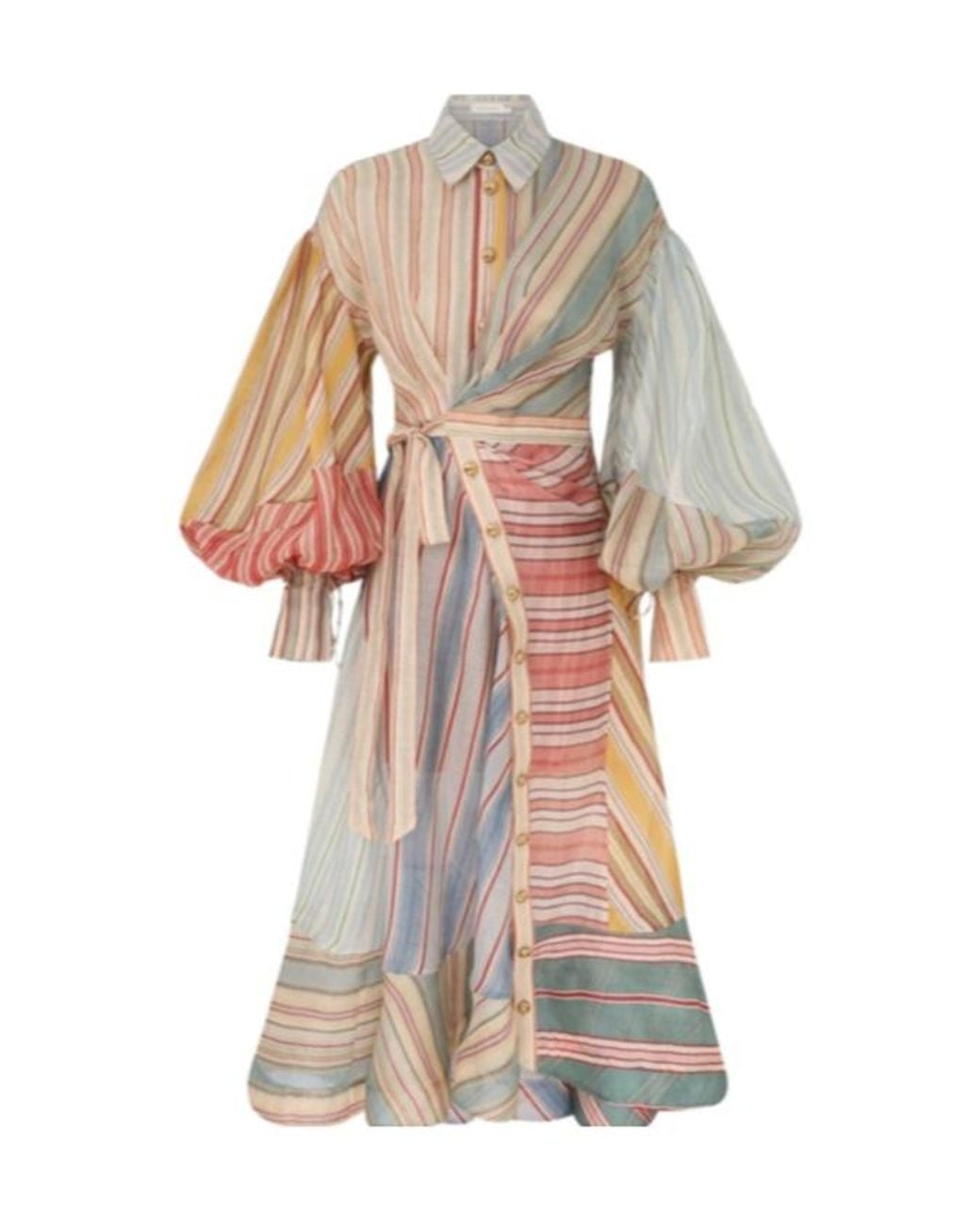 Zimmermann Multicolor Striped Pattern Dress
